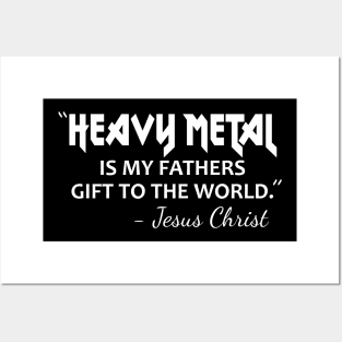 Heavy Metal Funny Saying with Jesus Posters and Art